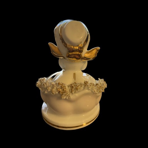 Vintage Lefton June Bride China with Spaghetti Ruffle and Gold Wings - Picture 2 of 5